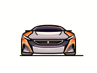 Peugeot Onyx car illustration onyx peugeot super
