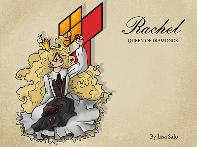 Rachel, queen of Diamonds cards character diamonds queen