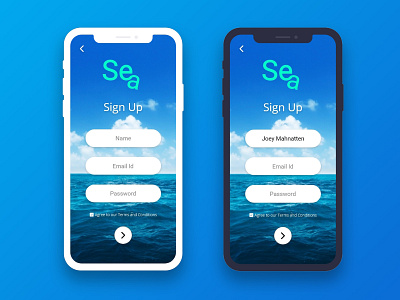 Daily UI challange #001 | Sign up App screen