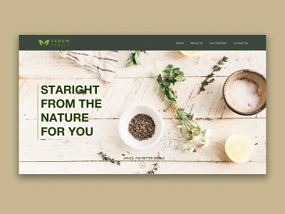 Landing page | Daily UI Challange #003 dailyui dailyui003 design herbal illustration landing page typography ui ui design uiux ux uxui web design webdesign