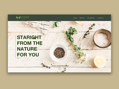 Landing page | Daily UI Challange #003 dailyui dailyui003 design herbal illustration landing page typography ui ui design uiux ux uxui web design webdesign