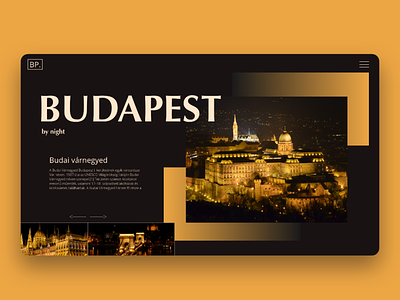 Budapest by night - landing page concept
