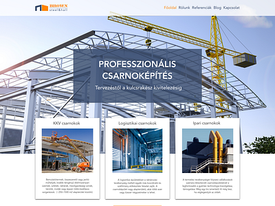 Brown Steel&Hall website design