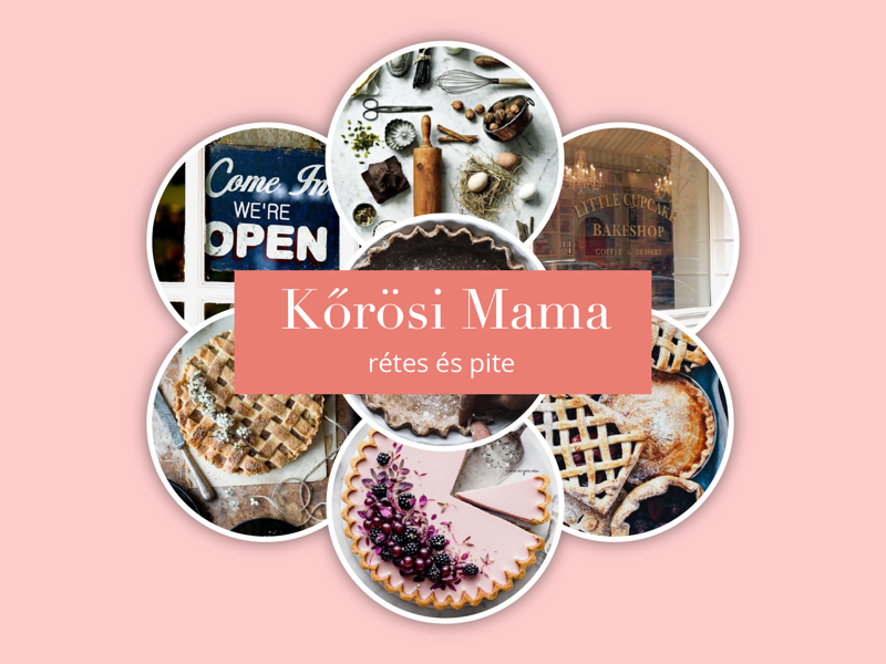 Moodboard to Kőrösi grandma’s pie bar webdesign brand logo