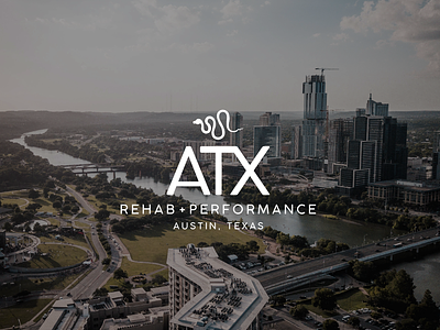 ATX Rehab + Performance Final Logo branding design icon illustration logo snake texas typography