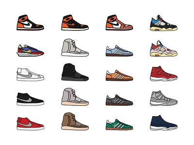 Sneaker icon illustration | august and september 2020 icon iconography shoes sneakers vector vectorart