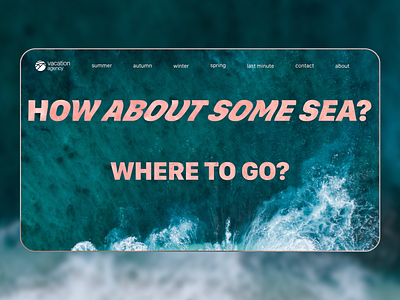 Vacation agency landing page concept | 1/3