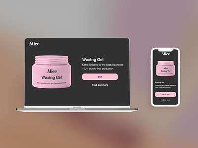 Alice | Waxing brand | web design #2