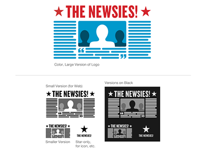 Newsies Logo Comps