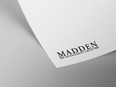 Madden Management Group Concept black branding graphic design logo minimalist vector