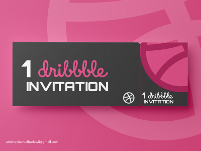 dribbble invitation branding design flat icon invitation logo logo design ticket vector