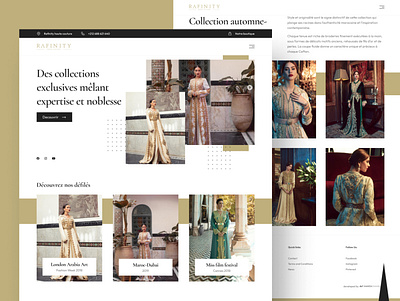 Rafinity Haute Couture website redesign branding clean design minimal redesign ui ux website