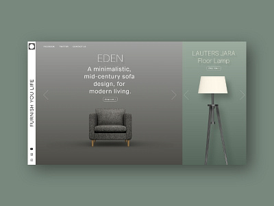 furniture website ui design branding clean furniture logo ui ux website