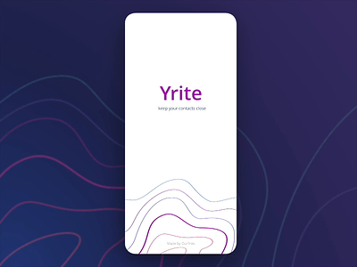 Yrite App Contacts List Interaction android animation app cards color colorful contacts design gestures interaction interface ios list mobile swipe ui ux
