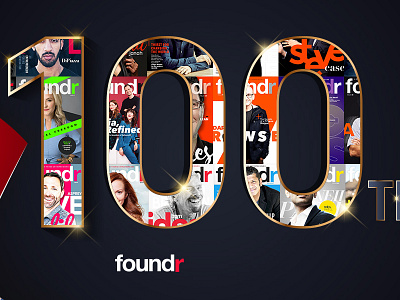 100th issue article image. branding clean graphic design illustration