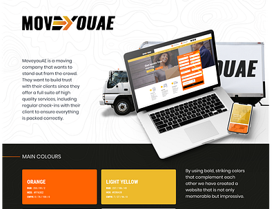 Style Guide sample Moveyouae for Outcode (above the fold part1) branding clean design graphic design ui web design