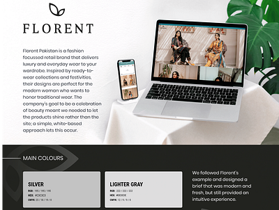 Style Guide sample Florent for Outcode (above the fold part1) branding clean design graphic design web design