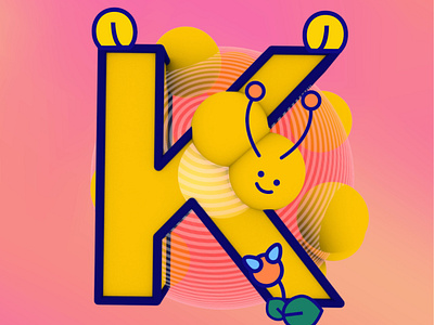 K for 36 Days of Type 2d 36days 36daysoftype 3d 3dtype bellapark branding c4d design gradient graphic illustration lettering motion design type