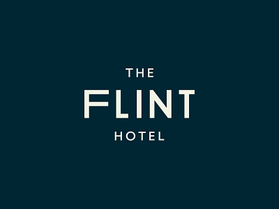 The Flint Hotel boutique brand design hotel identity logo design logo type minimal sleek