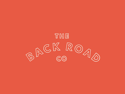The Back Road Co Logo adventure agency apparel branding graphic design hand lettered logo logo design outline studio typography vintage