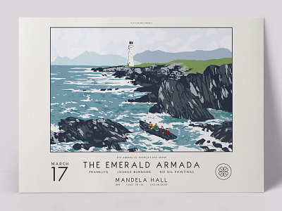 The Emerald Armada St. Patrick's Day 2017 Gig Poster belfast gig poster identity illustration music design poster art poster design travel poster