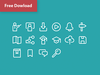 Free Animated Icon Set animated icon animated icon set education free icon icon icon design icon set iconography outline svg animation