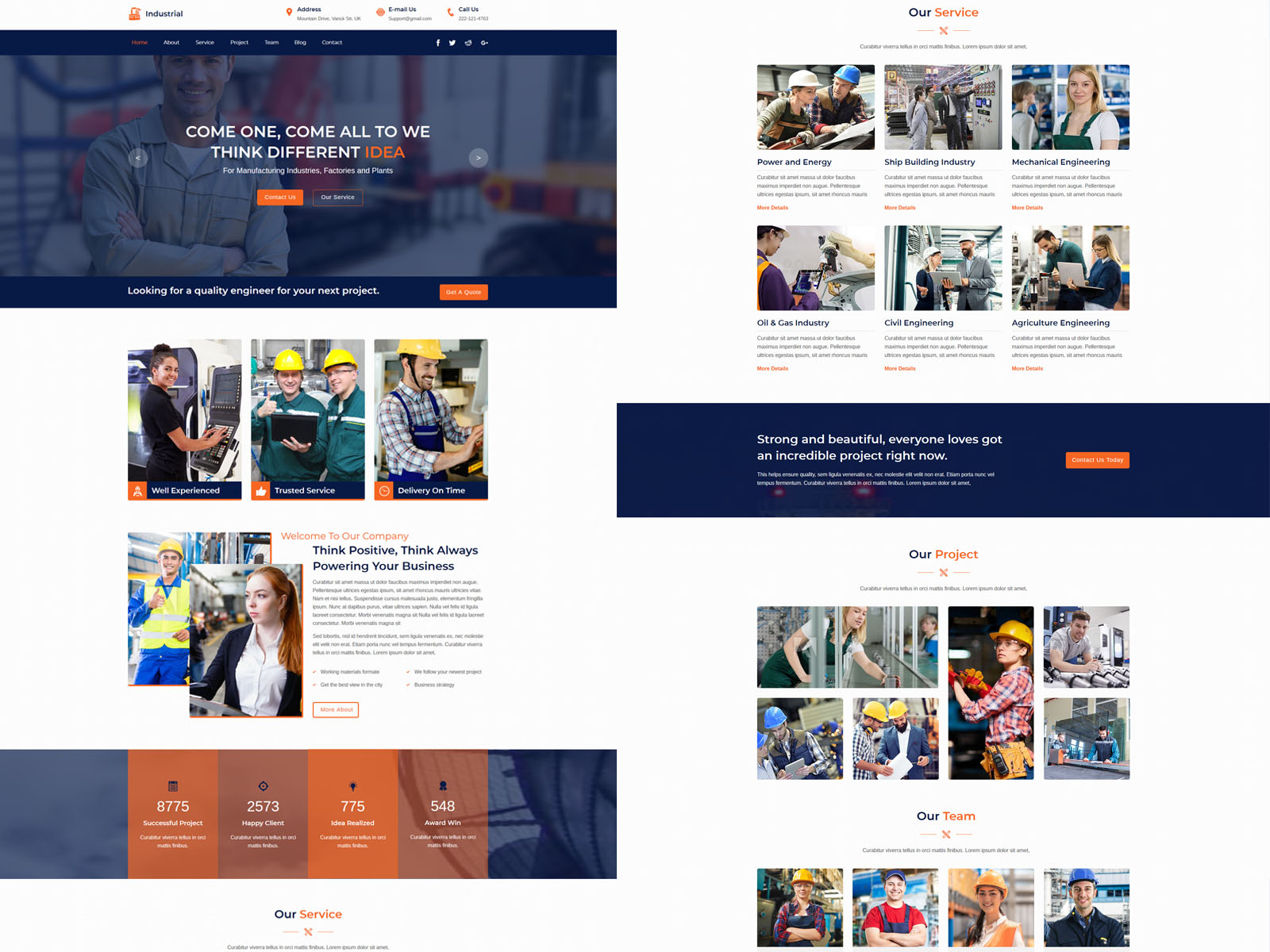 Industrial Industry And Factory Muse Template by rafiqul islam on Dribbble