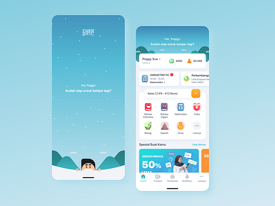 Ruangguru Homepage Exploration app design exploration homepage homepage design homepage ui icon illustration learn learning app learning platform ruangguru ui ux