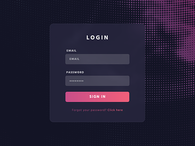 Login Form app design futuristic shift nudge shiftnudge ui web