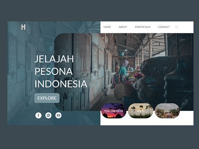 Indonesia Tourism Website Landing Page by Fiqih Husain on Dribbble