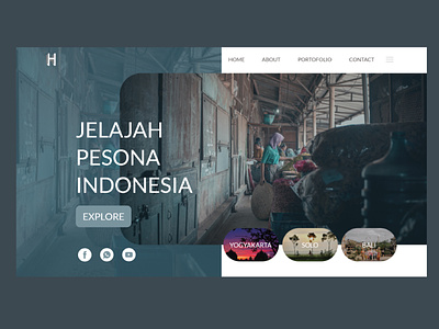 Indonesia Tourism Website Landing Page