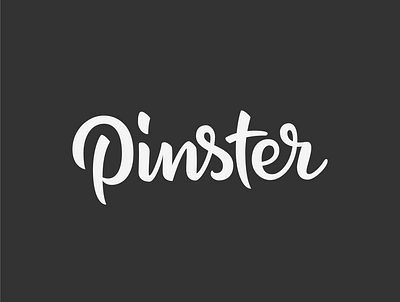 Pinster logo lettering logo mark pin