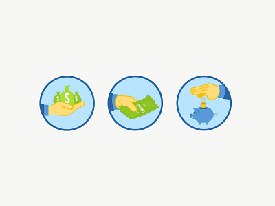 Investment Icons badges finance icons investment money saving