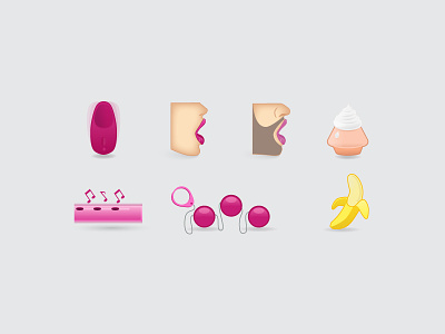 Emoji Sexting banana emoji emojis icon illustration messaging sex sexting skin text