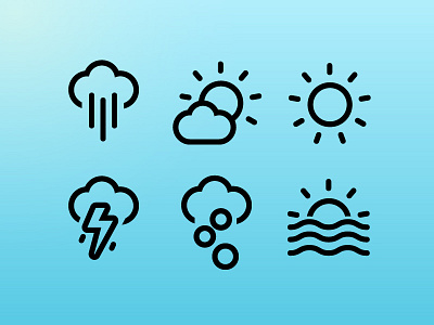 Weather Icons cloud hazy humid icon icons lightning rain snow sunny weather