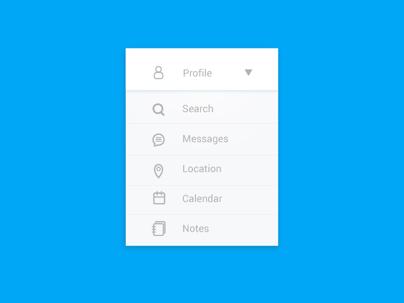 Dropdown Menu by Brock Honma on Dribbble