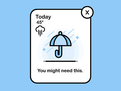 Weather Card dailyui icon rain ui weather