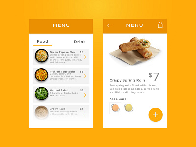 Food and Drink Menu dailyui foodanddrink menu menucard mobile ui