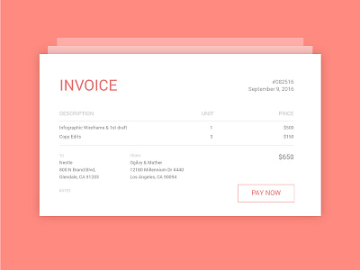 Invoice dailyui invoice payment ui