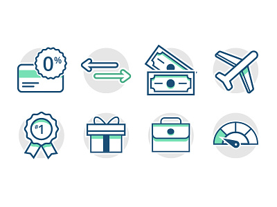 Credit Card Icons cash cred card credit finance icon rewards travel ui ux
