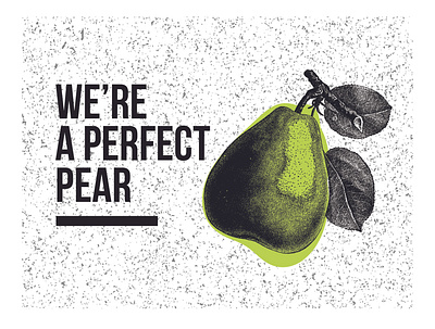 fruit friendships | pear branding cherries illustration pear vintage