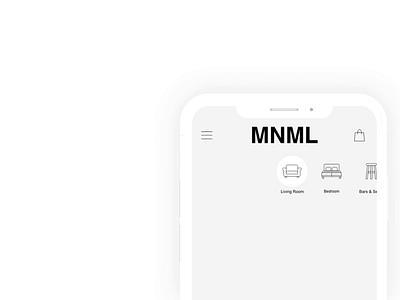 MNML Theme adobexd design e commerce furniture minimal mobile mobile ui product design shopify shopping swipe theme uidesign uxdesign