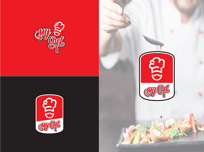 Mychef branding cafe logo chef design flat food icon identity illustration logo minimal restaurant restaurant branding restaurant logo typography vector