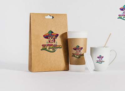 La tacona Cup Bag branding design flat identity illustration minimal vector