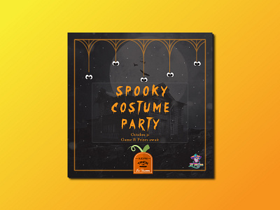 Halloween Facebook and Instagram post campaign for a restaurant banner banner ad branding design facebook ad facebook post design identity instagram post restaurant spooky