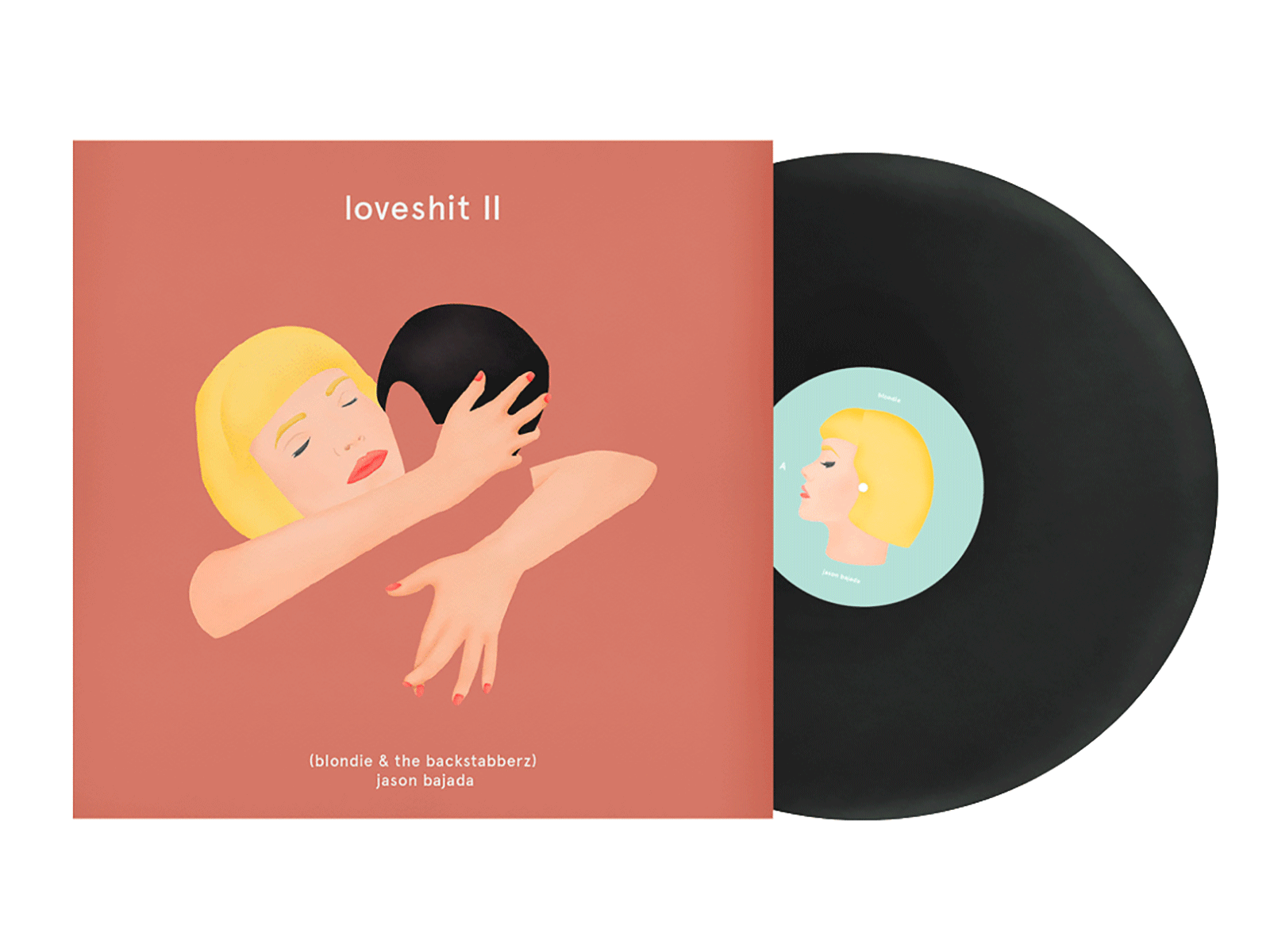 Loveshit II - Jason Bajada album art album cover illustration vinyl