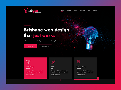 Web Ignite | Digital agency website redesign branding dark design flat minimal ui ux web website