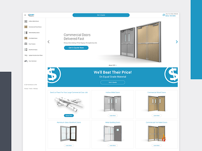 Commercial Door Company design ecommerce flat minimal products ui ux web website