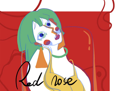 致敬毕加索 人设 头像 抽象 抽象艺术 插画 歪脖 毕加索 独特画风 红色 艺术 设计
