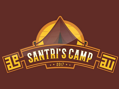 Logo for Islamic Camp adventure arab arabic camp camping clean clever islam islamic kufi